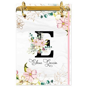 Bloco Fichário A5 Personalizado Reposicionável: Inicial do seu Nome 10