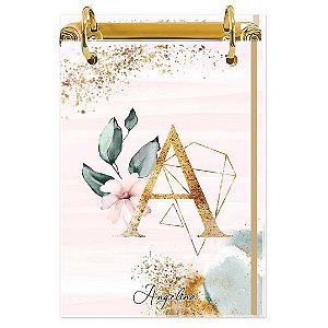 Bloco Fichário A5 Personalizado: Inicial do seu Nome 07