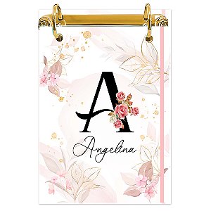 Bloco Fichário A5 Personalizado Reposicionável: Inicial do seu Nome 12