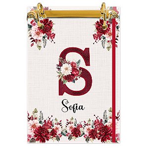 Bloco Fichário A5 Personalizado Reposicionável:Inicial do seu Nome 14