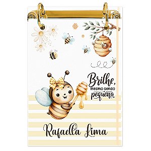 Bloco Fichário A5 Personalizado Reposicionável: Abelhinha 01