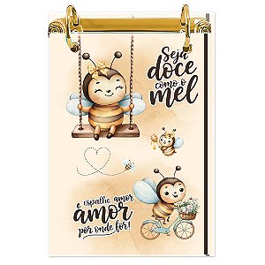 Bloco Fichário A5 Personalizado Reposicionável: Abelhinha 02