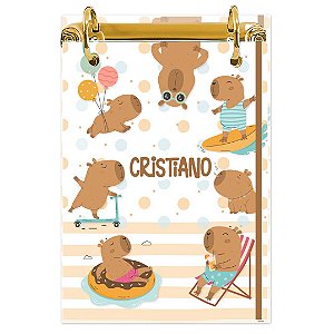 Bloco Fichário A5 Personalizado Reposicionável: Capivara 2