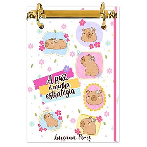 Bloco Fichário A5 Personalizado Reposicionável: Capivara 3