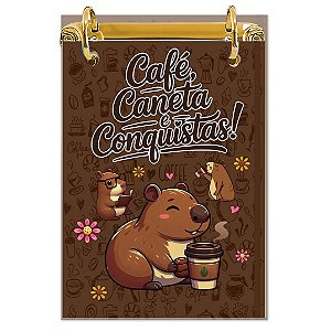 Bloco Fichário A5 Personalizado Reposicionável: Capivara 4