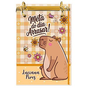 Bloco Fichário A5 Personalizado Reposicionável: Capivara 5