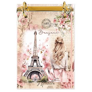 Bloco Fichário A5 Personalizado Reposicionável: Paris 04