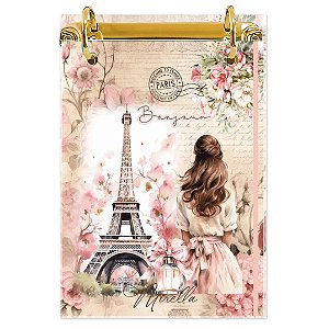 Bloco Fichário A5 Personalizado Reposicionável: Paris 03