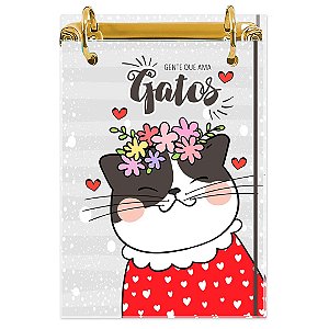 Bloco Fichário A5 Personalizado Reposicionável: Gatinha 01