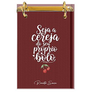 Bloco Fichário A5 Personalizado Reposicionável: Cerejinha 05