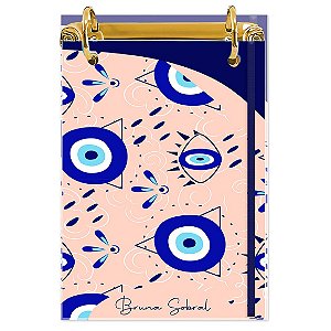 Bloco Fichário A5 Personalizado Reposicionável: Olho Grego 05