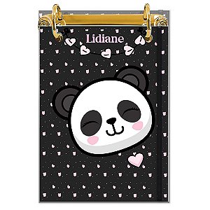 Bloco Fichário A5 Personalizado Reposicionável: Pandinha 04