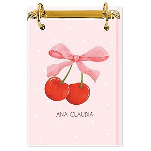 Bloco Fichário A5 Personalizado Reposicionável: Cerejinha 05