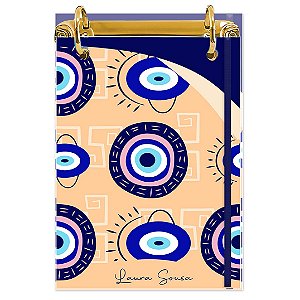 Bloco Fichário A5 Personalizado Reposicionável: Olho Grego 04