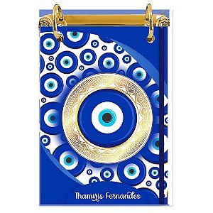 Bloco Fichário A5 Personalizado Reposicionável: Olho Grego 01
