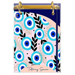 Bloco Fichário A5 Personalizado Reposicionável: Olho Grego 03