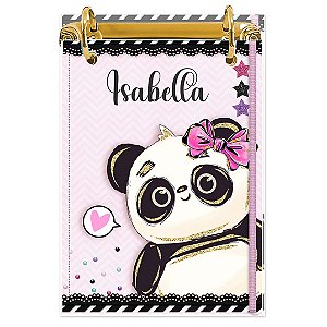 Bloco Fichário A5 Personalizado Reposicionável: Pandinha 03