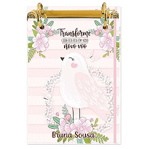 Bloco Fichário A5 Personalizado Reposicionável: Passaro 01