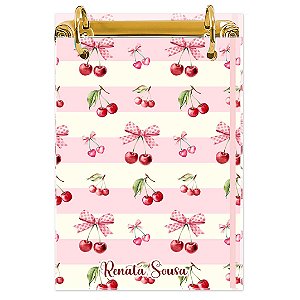 Bloco Fichário A5 Personalizado Reposicionável: Cerejinha 07