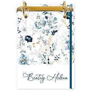 Bloco Fichário A5 Personalizado Reposicionável: Floral 02