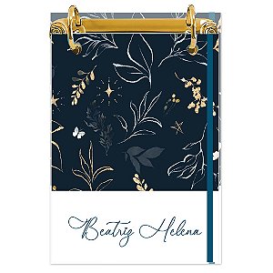 Bloco Fichário A5 Personalizado Reposicionável: Floral 03