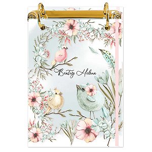 Bloco Fichário A5 Personalizado Reposicionável: Floral 21