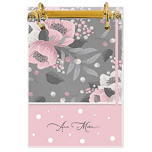Bloco Fichário A5 Personalizado Reposicionável: Floral 25