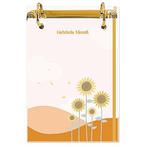 Bloco Fichário A5 Personalizado Reposicionável: Floral 26