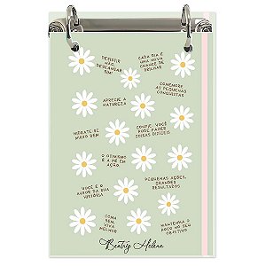 Bloco Fichário A5 Personalizado Reposicionável: Floral 30