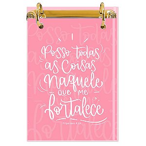 Bloco Fichário A5 Personalizado Reposicionável: Cristã 04