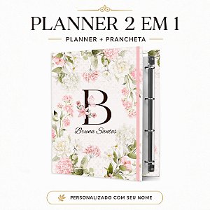 Planner Fichário 2 em 1: Coleção 2027 - Floral Rosa