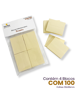 Bloco autoadesivo para anotações – Kit com 4 Blocos