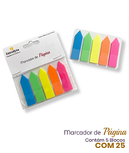Marcador de Página Adesivo Colorido – Estrellyta