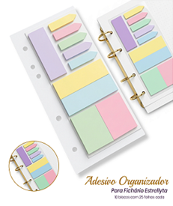 Kit Blocos Adesivos para Fichário Estrellyta | Organizador com 10 Blocos Coloridos