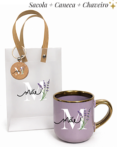 Kit Caneca Cerâmica Lilás Premium Estrellyta: Personalização Exclusiva (400ml)