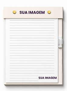 Bloco A5 Reposicionável – Capa Personalizada I Estrellyta ( Anexe sua imagem ) - Leia a Descrição