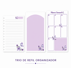 TRIO DE REFIL - Organizador Inteligente Lilás