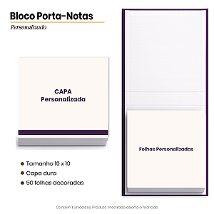 Bloco Porta Notas - Personalizado: ( Anexe sua imagem ) - Leia a Descrição