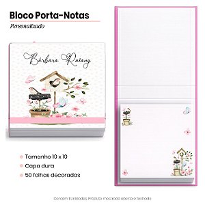 Bloco Porta Notas - Personalizado: JARDIM QUE APRENDEU A FLORIR