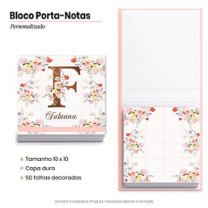 Bloco Porta Notas - Personalizado: Jardim Florido