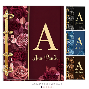Agenda Fichário Personalizada Reposicionável: Coleção Floral Inicial