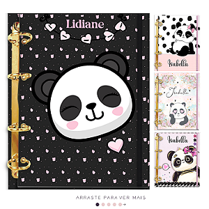 Agenda Fichário Personalizada Reposicionável: Coleção Pandinha