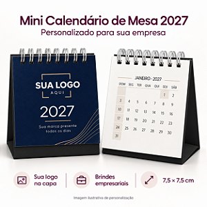 Mini Calendário de Mesa 2027 ( Anexe sua imagem ) - Leia a Descrição