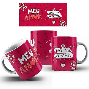 Caneca de Porcelana: Meu Amor