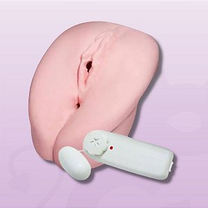 Masturbador Vagina Realista em Cyber Skin com Vibro Bullet - Sexy Fantasy