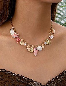 Cordão Pingentes Summer Pink