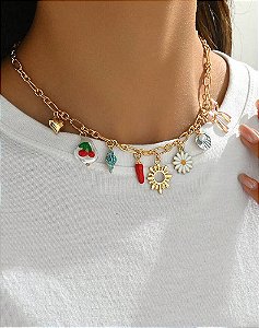 Cordão Pingentes Tiffany