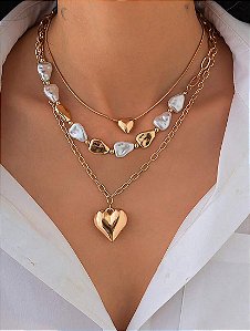 Mix Colar Poliana Dourado