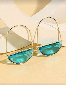 Brinco Esther Pedra Azul