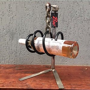 Suporte Vinho/espumante - Inox c/ corrente